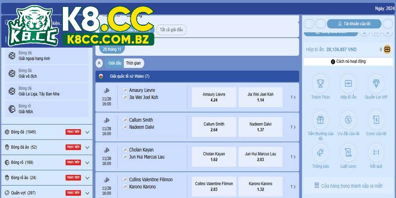 Hướng dẫn newbie vào K8cc cá độ